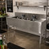 Thumbnail image #2 for Advance Tabco Prestige Signature Series 4-Compartment Underbar Sink Unit with Dual Drainboards, 72-Inch Stainless Steel