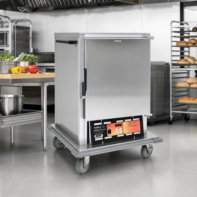 Product image #2 for Panco Half-Size Heated/Proofing Holding Cabinet, Non-Insulated, Solid Door, Narrow Width, Wire Universal Slides