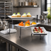 Thumbnail image #2 for Ironworks 3-Tier Wrought Iron Buffet Stand Set with Melamine Platters