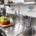 Thumbnail image #2 for T&S Brass B-1175 Deck-Mount Workboard Faucet with Side Spray, 8-Inch Centers, High-Rise Swivel Gooseneck Spout