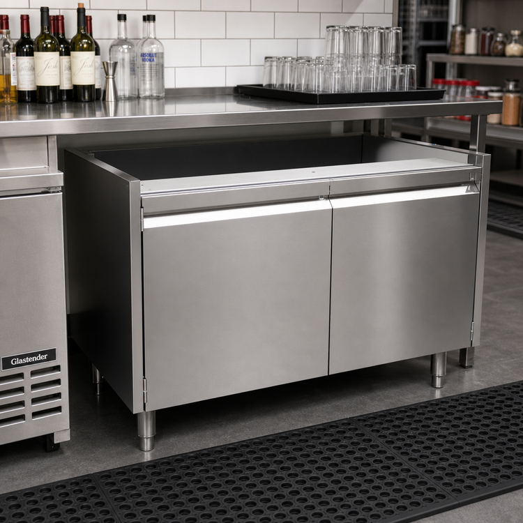 Product image #2 for Glastender Underbar Add-On Cabinet Base with 2 Hinged Doors, 40 Inch Wide