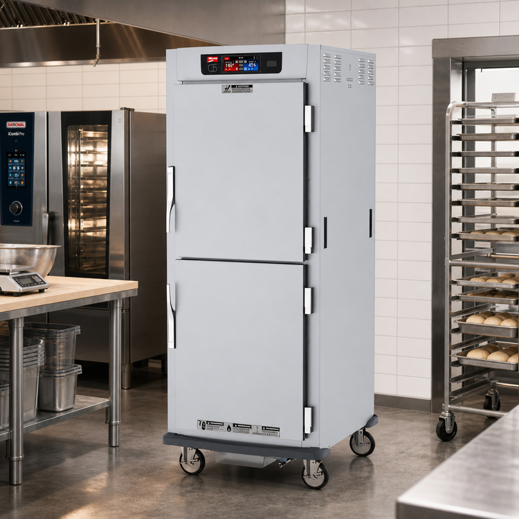 Product image #2 for Metro C5 9 Series Controlled Humidity Full-Height Pass-Thru Heated Holding and Proofing Cabinet, Solid Dutch Doors