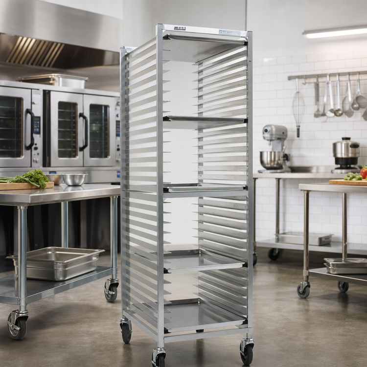 Product image #2 for Panco Mobile Full-Height Open-Side Utility Rack for 30 18 x 26-Inch Pans