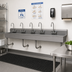 Thumbnail image #2 for Advance Tabco Wall-Mounted Multiwash Hand Sink, 100 Inch Wide, 5 Faucet Hole Sets, 304 Stainless Steel