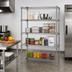 Thumbnail image #2 for Quantum Chrome Plated Wire Shelving Starter Kit with 4 Shelves, 60-Inch W x 12-Inch D x 54-Inch H