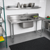 Thumbnail image #2 for Eagle Group 314 Series 1-Compartment Commercial Sink with Left and Right Drainboards, 68 Inch W x 31-3/4 Inch D, 304 Stainless Steel