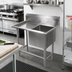 Thumbnail image #2 for John Boos Pro-Bowl Freestanding 1-Compartment Stainless Steel Sink with Left Drainboard and Backsplash, 40-3/16 Inch x 29-1/2 Inch