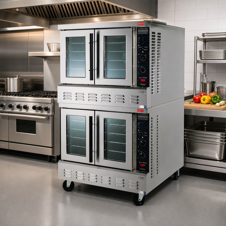 Product image #2 for Lang Strato Series GCOF-AP2 Double-Deck Full-Size Gas Convection Oven with Solid State Controls