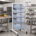 Thumbnail image #2 for Quantum Mobile Single-Sided Partition Wall Add-On Unit with Baskets, White/Chrome Finish, 18 x 26 x 74 Inches