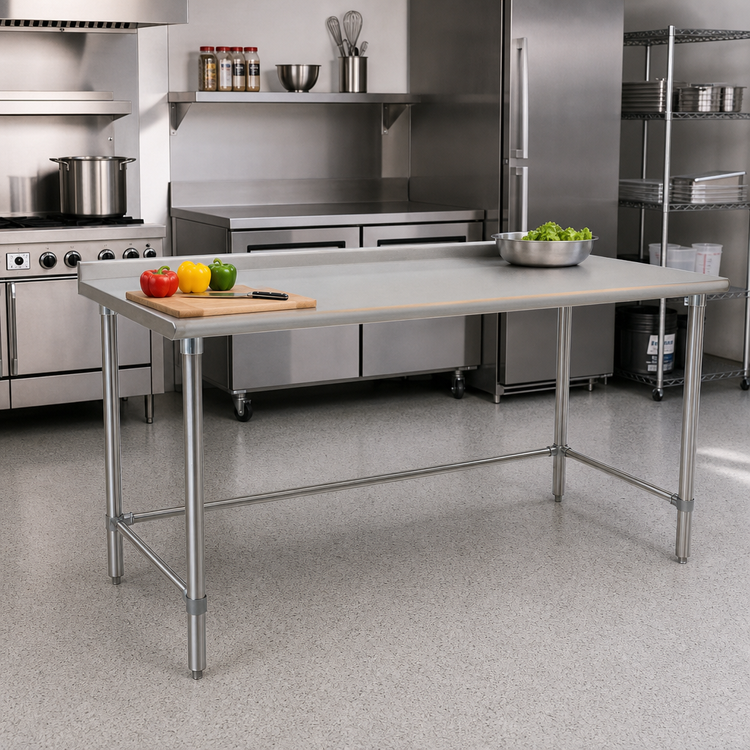 Product image #2 for Eagle BlendPort Budget Series Stainless Steel Work Table with Rear Upturn, 84 x 30 Inches