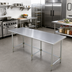Thumbnail image #2 for Sapphire Manufacturing 84 Inch x 30 Inch Stainless Steel Reinforced Work Table with Galvanized Open Base