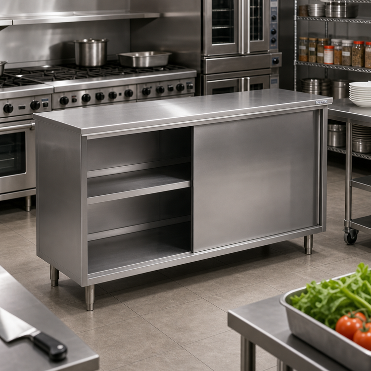 Product image #2 for Eagle Group Spec-Master 84-Inch Stainless Steel Sliding Door Plate Cabinet