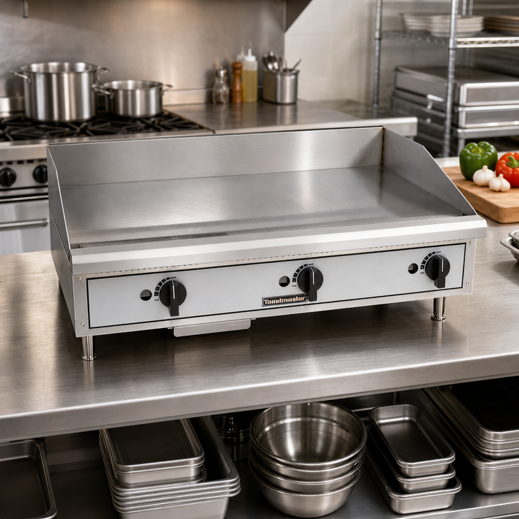 Product image #2 for Toastmaster 36-Inch Countertop Natural Gas Griddle with Manual Controls and 3/4-Inch Smooth Steel Plate
