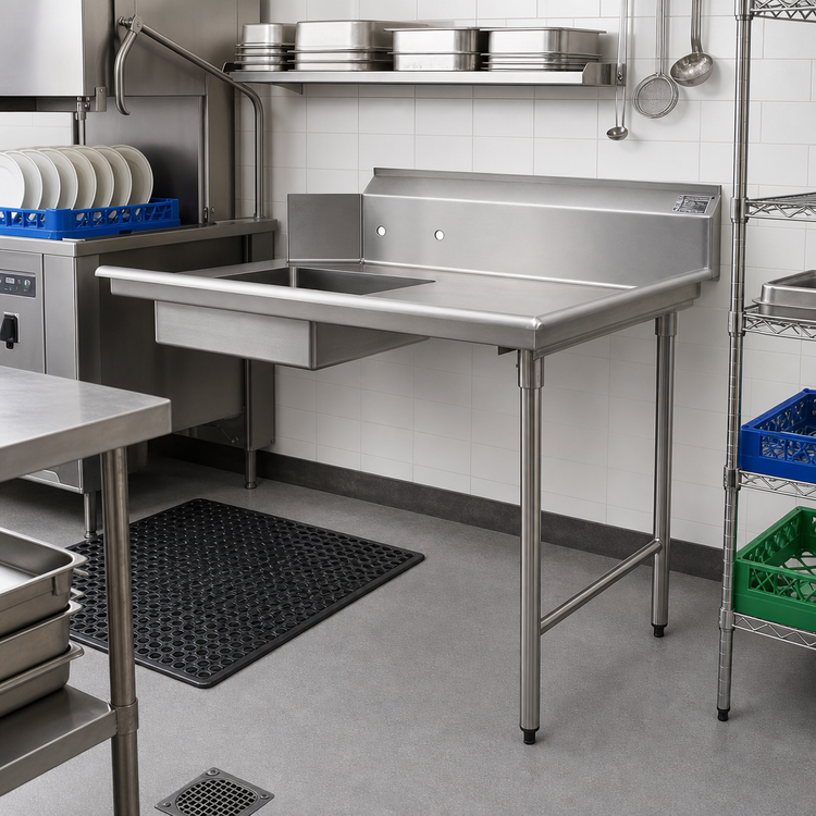 Product image #2 for Eagle Group BlendPort 72-Inch Straight Soiled Dishtable with Right-to-Left Operation and 20 x 20 x 5 Sink
