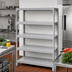 Thumbnail image #3 for Cambro Camshelving Premium 24 Inch x 60 Inch Solid 5-Shelf Kit, Speckled Gray
