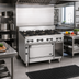 Thumbnail image #2 for Jade Bistro 48-Inch Shallow-Depth Heavy-Duty Gas Range with 8 Open Burners and Cabinet Base