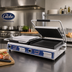 Thumbnail image #2 for Globe Deluxe 14-Inch Double Countertop Electric Sandwich/Panini Grill with Grooved Cast Iron Plates