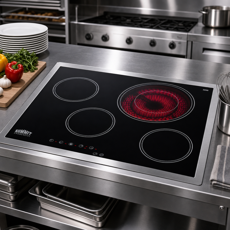 Product image #2 for Summit Commercial 30-Inch Built-In 5-Burner Radiant Electric Cooktop
