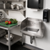Thumbnail image #2 for John Boos Pro-Bowl Wall-Mount Stainless Steel Hand Sink with Right Side Splash, 14 x 10 x 5-Inch Bowl