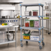 Thumbnail image #2 for Millenia Mobile Polymer Starter Shelving Unit with 4 Open Grid Shelves, 30 x 21 x 86 Inches