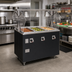 Thumbnail image #2 for Vollrath 2-Series Affordable Portable Deluxe 3-Well Mobile Hot Food Station with Buffet Breath Guard and Enclosed Storage Base