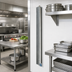 Thumbnail image #2 for Eagle Group NSF Stainless Steel Wall-Mounted Cantilever Shelving Standard Upright, 24 Inch Height