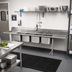 Thumbnail image #2 for Eagle Group 414 Series Coved Corner Four-Compartment Sink with 18-Inch Right-Hand Drainboard, 92-1/8-Inch W x 27-1/2-Inch D