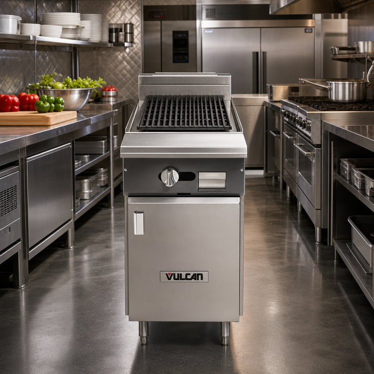 Product image #2 for Vulcan V Series Heavy-Duty 18-Inch Modular Gas Charbroiler with Cast Iron Grates