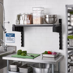 Thumbnail image #3 for Cambro Camshelving® Elevation EWSSK2148V1580 21 x 48 in Wall-Mounted Vented Shelf Kit with 15 in Uprights, Antimicrobial Plates