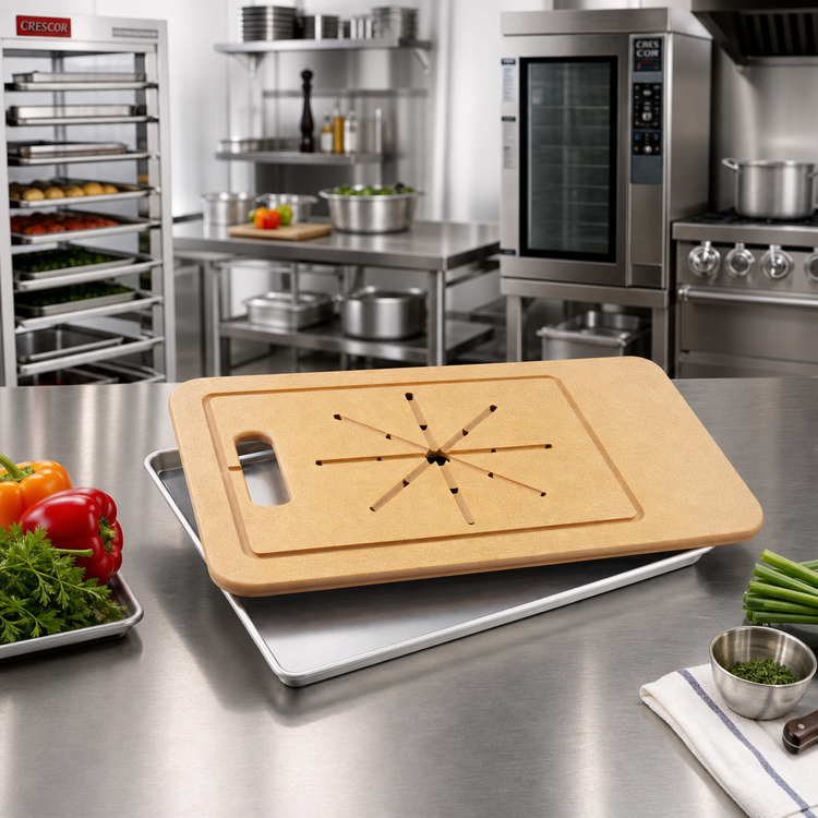 Product image #2 for Cres Cor 20 x 30-1/2 x 1/2 Inch Richlite Wood Fiber Cutting Board with Pan