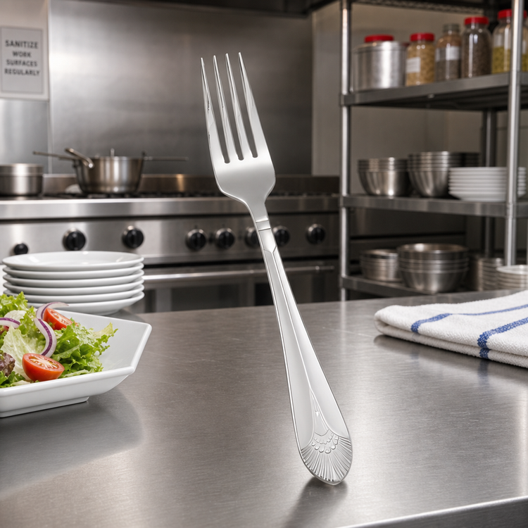 Product image #3 for Winco Peacock Dinner Fork, 7-13/16 Inch, 18/8 Stainless Steel, Extra Heavyweight, Mirror Finish