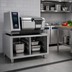 Thumbnail image #2 for RATIONAL Open-Front Storage Cabinet for iVario L Base, 2 Compartments, Stainless Steel