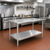 Thumbnail image #2 for Eagle Group Spec-Master 84-Inch x 48-Inch Stainless Steel Work Table with Adjustable Undershelf