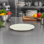 Thumbnail image #3 for Crestware Dover White RE54 Oval Ceramic Platter, 8-3/8 x 6 Inch, Wide Rim, Rolled Edge Case of 3