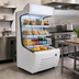 Thumbnail image #2 for Omcan USA Open Curved Floor Model Refrigerated Display Case, 12.71 Cu. Ft., Self-Contained, White