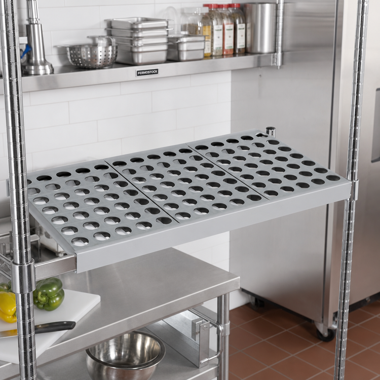 Product image #2 for Fermostock 35 Inch W x 22 Inch D Horizontal Vented Shelf with Removable Polymer Inserts
