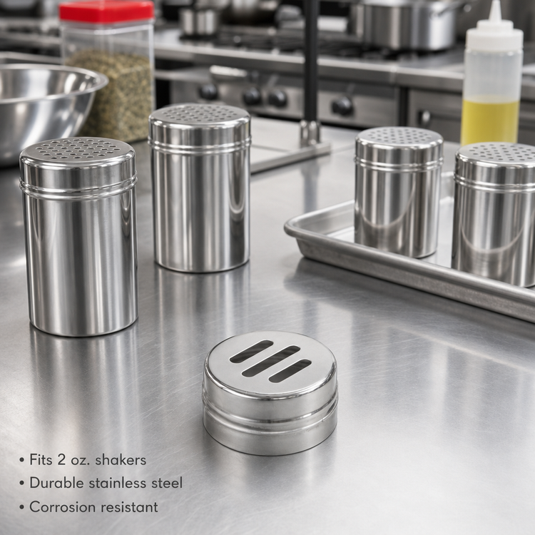 Product image #2 for 2-Inch Slotted Stainless Steel Replacement Shaker Top for 2 oz. Shakers