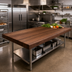 Thumbnail image #2 for Boos Block American Black Walnut Commercial Countertop for Food Displays, 120 x 42 x 3 Inches, Varnique Finish