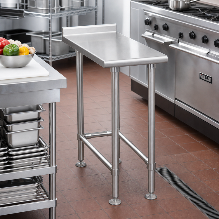 Product image #2 for Eagle Spec-Master 12" x 36" Stainless Steel Filler Table with Rear Upturn