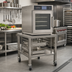 Thumbnail image #1 for Alto-Shaam Stainless Steel Equipment Stand with Shelf, Racks and Casters for VMC H/HW