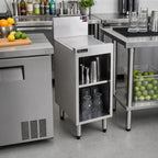 Thumbnail image #3 for Perlick Corporation Top Shelf TS12SC 12-Inch Wide Freestanding Underbar Storage Cabinet with Pitched Drainboard Top, Stainless Steel