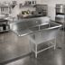 Thumbnail image #2 for John Boos Pro-Bowl 2-Compartment Sink with Left Drainboard, 30 x 24 x 14 Inch Bowls