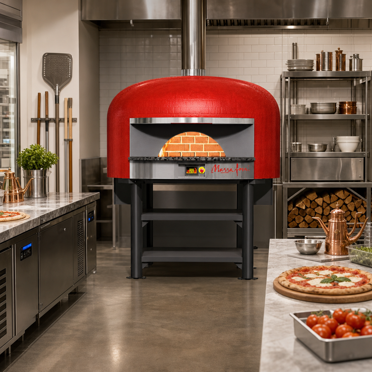 Product image #2 for Marra Forni Neapolitan NP70W Freestanding Wood-Fired Brick Pizza Oven with 27-5/8-Inch Round Deck