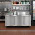 Thumbnail image #2 for John Boos 48-Inch Enclosed Beverage Unit Work Table with Right-Side Trash Chute and 14-Gauge Stainless Steel Top