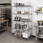 Thumbnail image #2 for Quantum WR63-2442CRNC-5 42 x 24 Inch 5-Shelf Chrome-Plated Wire Shelving Starter Kit