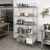 Thumbnail image #2 for Quantum 42 x 24 Inch 5-Shelf Chrome Plated Wire Shelving Starter Kit