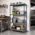 Thumbnail image #2 for Quantum 4-Tier Stationary Wire Plastic Mat Shelving Unit, 42 x 14 x 74 Inches