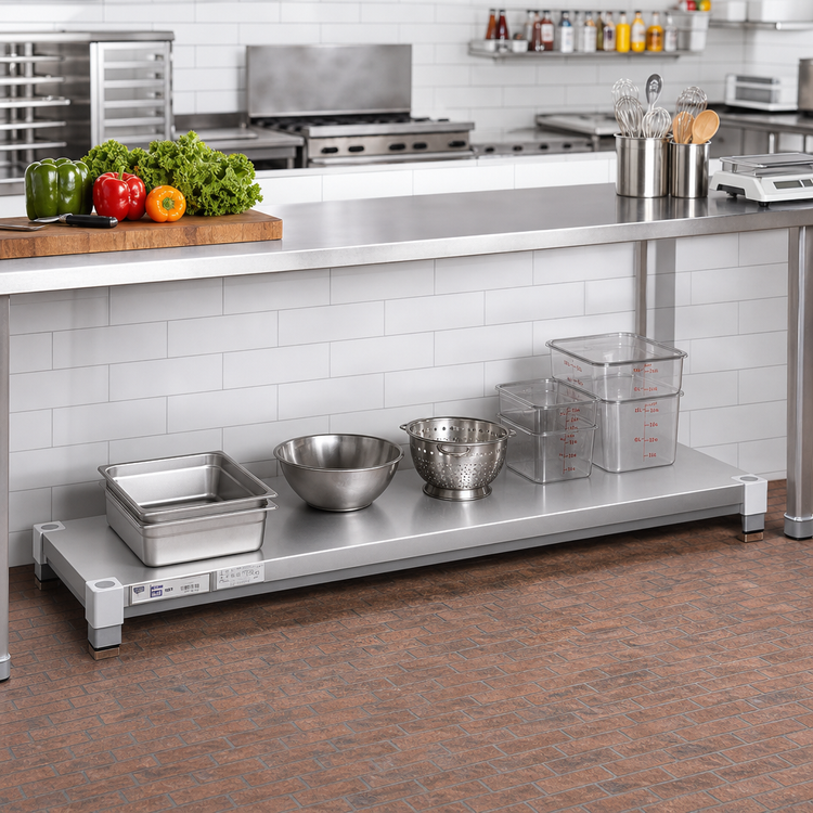 Product image #3 for New Age Adjust-A-Shelf Solid Brute Series 54 x 24 Inch Aluminum Commercial Shelf