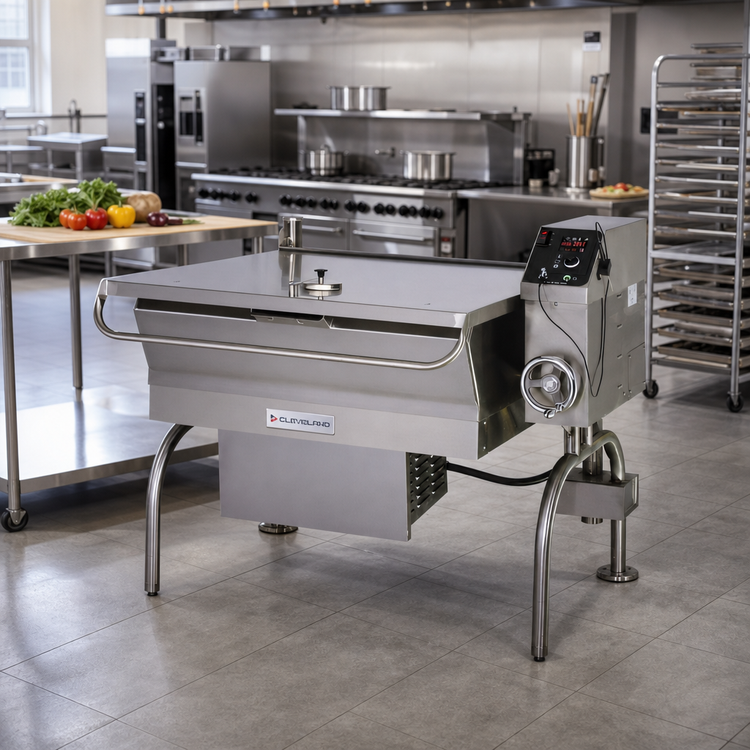 Product image #2 for Cleveland Range PowerPan 40-Gallon Natural Gas Tilting Skillet with Open Base and Manual Tilt