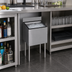 Thumbnail image #2 for CHOICE 6-Inch Wide x 19-Inch Deep Stainless Steel Underbar Ice Bin, 17 lb. Capacity